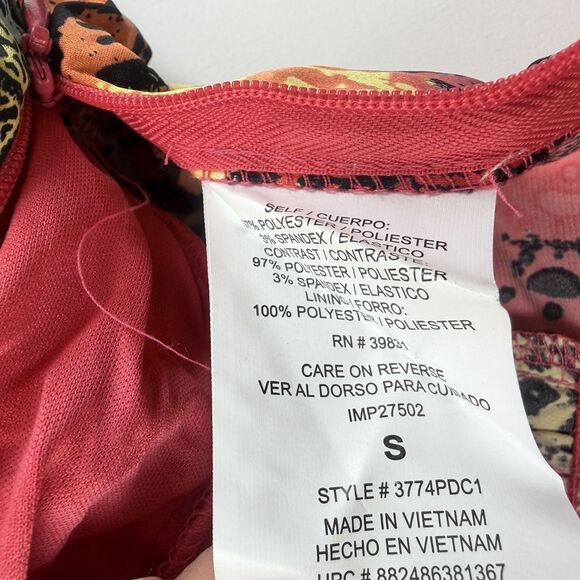 XOXO Top Ruffle Front  Womens Small Multi Colorful Satin Y2K Fairy Whimsical - Picture 8 of 13